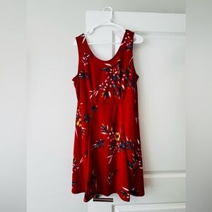 K Jordan Red Floral Mini Dress
